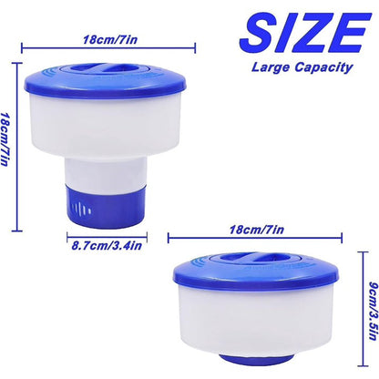 Chlorine Floater, Large Floating Chlorine Dispenser for Chlorine Tablets 3 inch, 2pcs
