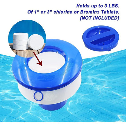Chlorine Floater, Large Floating Chlorine Dispenser for Chlorine Tablets 3 inch, 2pcs