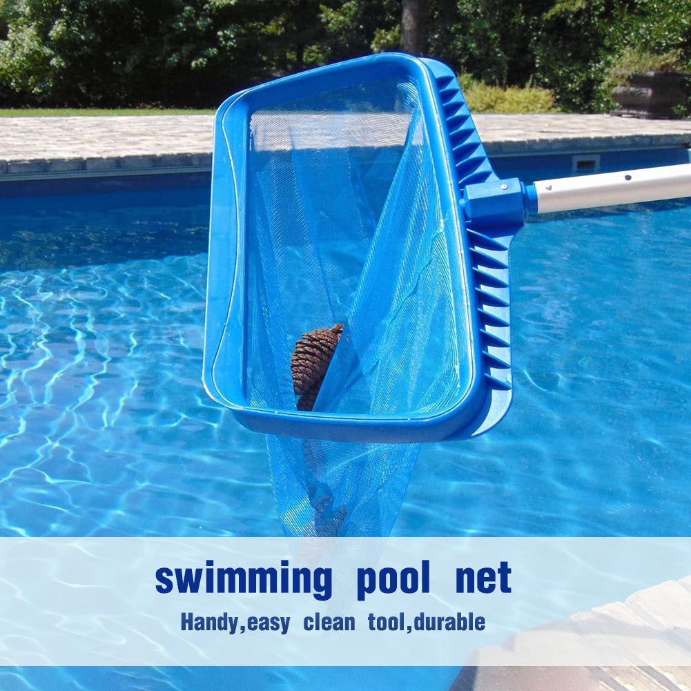 Hxeternal Pool Supply Professional Heavy Duty 20" Swimming Pool Leaf Rake with Deep 16" Net Bag - Fine Mesh Netting, Easy Scoop Edge - Fast Cleaning, Debris Pickup Removal, Fits Standard Swimming Pool